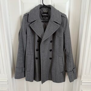 Express Gray Women's Peacoat